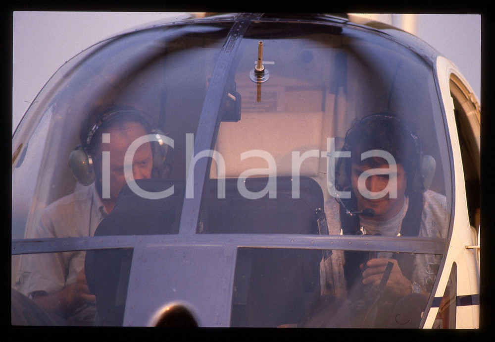 35mm vintage slide* 1988 VILLA SAN MARTINO Nelson PIQUET Pilota elicottero (41)
