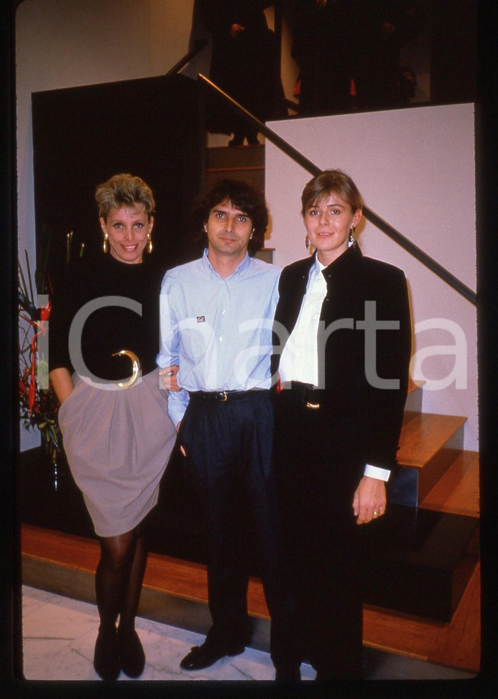 35mm vintage slide* 1985 ca COSTUME Nelson PIQUET con Katherine VALENTIN (14)