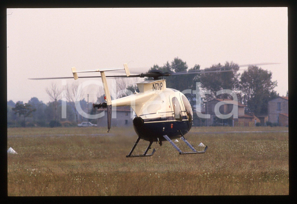 35mm vintage slide* 1988 VILLA SAN MARTINO Nelson PIQUET Pilota elicottero (107)