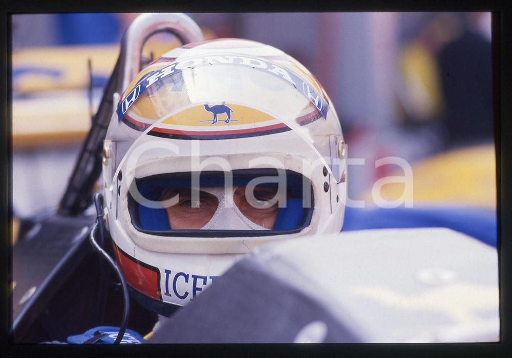 35mm vintage slide* 1988 Nelson PIQUET su LOTUS 100T - Ritratto del pilota (10)