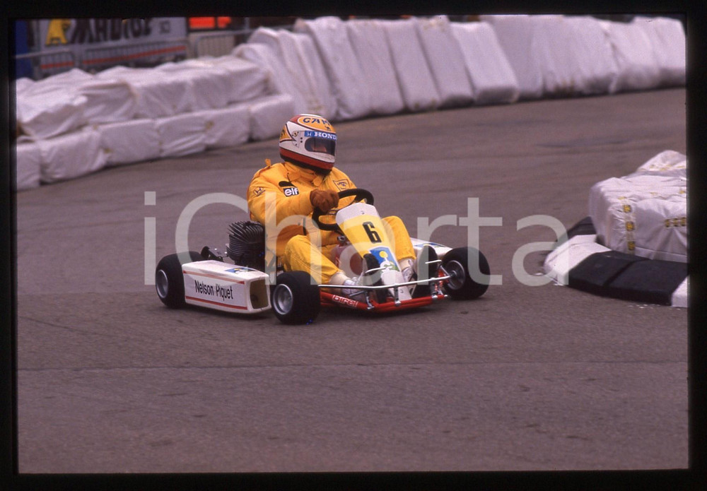35mm vintage slide* 1988 AIRC Gara beneficenza - Nelson PIQUET pilota go-kart 5
