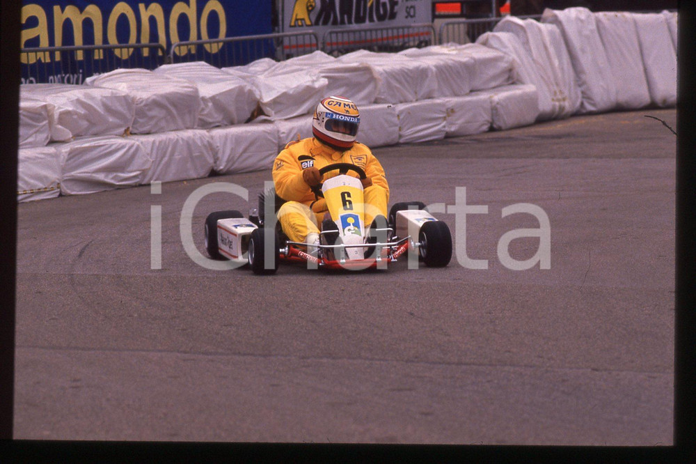 35mm vintage slide* 1988 AIRC Gara beneficenza - Nelson PIQUET pilota go-kart 9
