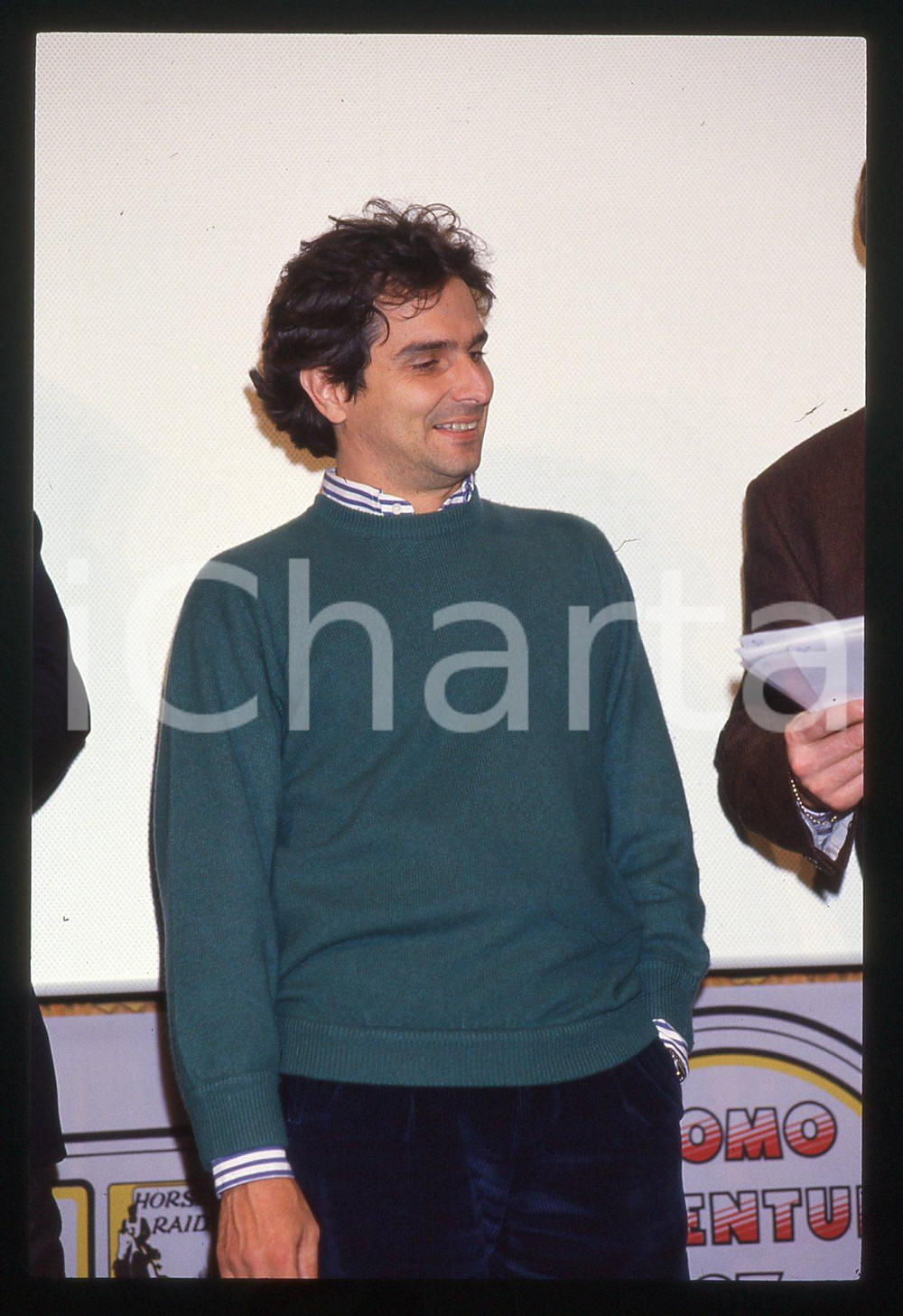 Fotografia d epoca originale 35mm vintage slide 1987 UOMO AVVENTURA Nelson PIQUET  Premiazione 1