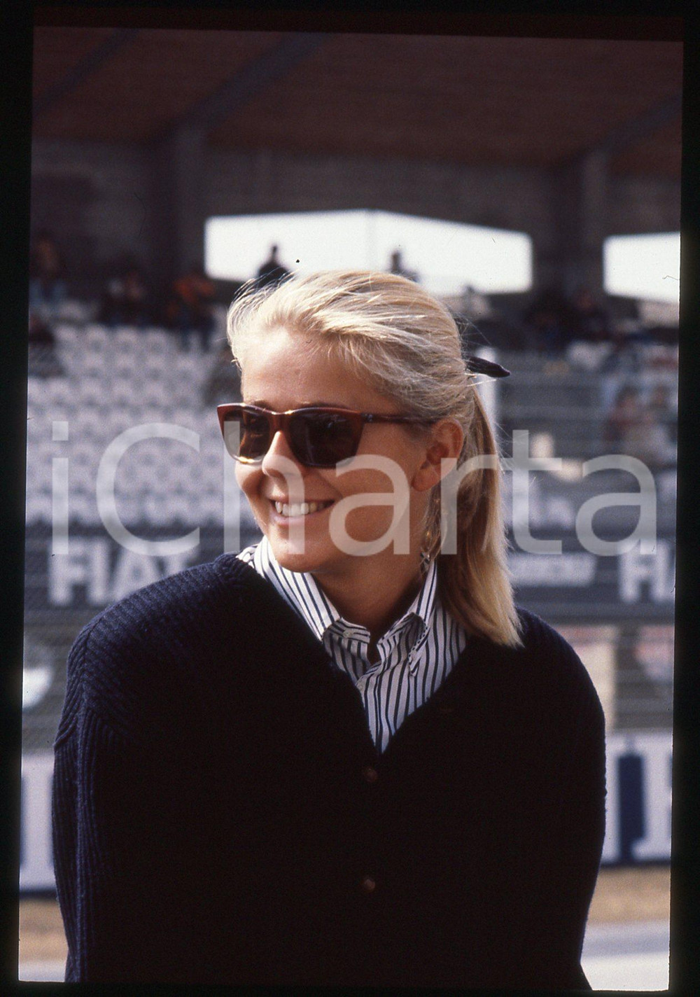 35mm vintage slide* 1988 GP MONZA Katherine VALENTIN Fidanzata Nelson PIQUET 2
