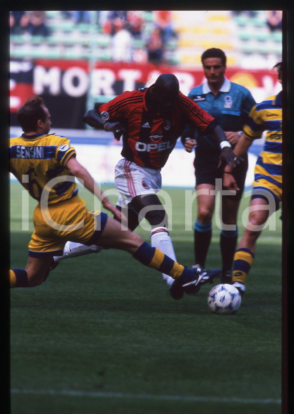 35mm vintage slide* 1999 SERIE A MILAN PARMA 2-1 George WEAH - Gara (6)