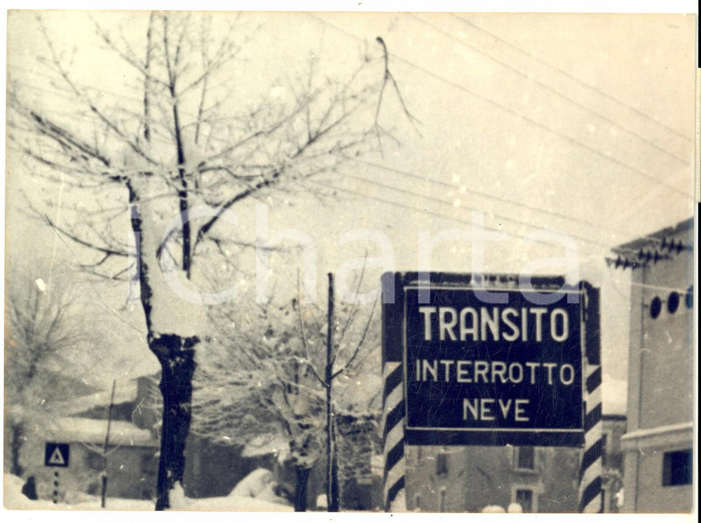 Nevicata del 1956 AREA DI TERAMO Strade interrotte nei paesi - Foto 18x13 Fotografia d'epoca con didascalia coeva al verso. CONDIZIONI: G (lieve sovraimpressione)FORMATO: 18x13 cm     originale e autentica 1