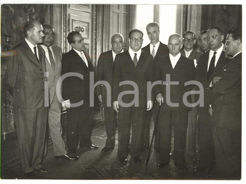 1954 ROMA Luigi EINAUDI riceve Consiglio Nazionale della Stampa Italiana *Foto