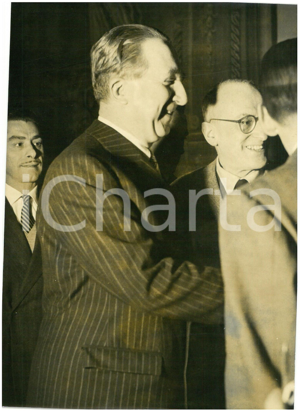 1954 ROMA Quirinale - Ritratto di Giuseppe PELLA *Foto 13x18 cm