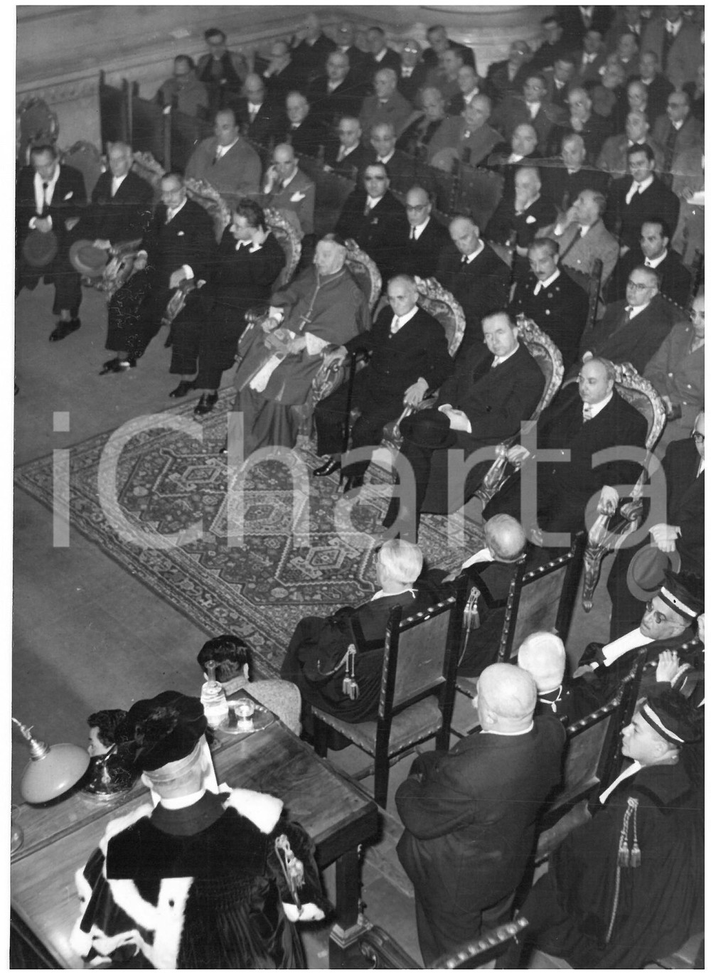 1954 ROMA PALAZZO DI GIUSTIZIA Inaugurazione Anno Giudiziario con Luigi EINAUDI