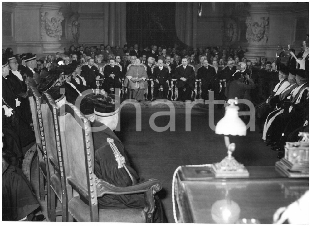 1954 ROMA Palazzo di Giustizia - Luigi EINAUDI e Giuseppe PELLA *Foto 18x13 cm