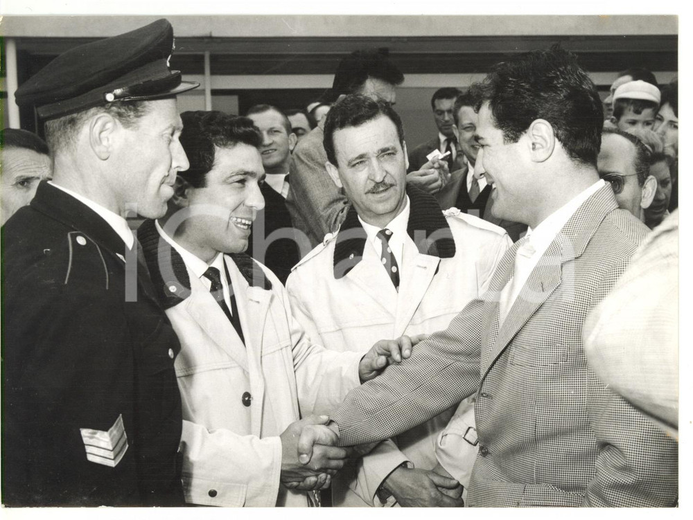 1960 MILANO Malpensa - Duilio LOI in partenza per gli USA *Foto 18x13 cm