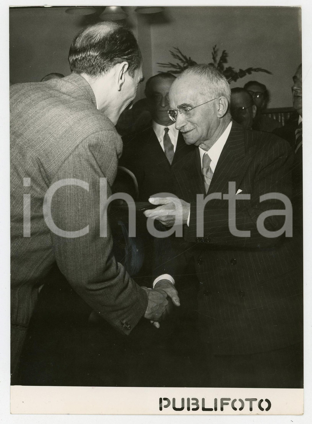 1954 ROMA "Nuova Antologia" - Luigi EINAUDI alla premiazione - Foto 13x18 cm