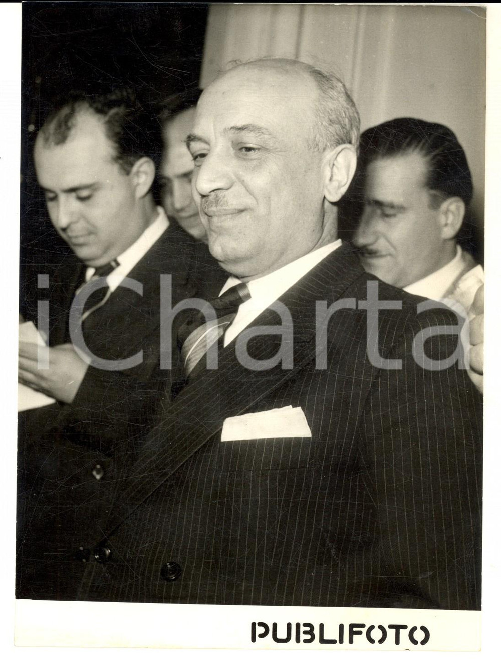 1954 ROMA Amintore FANFANI sale al Quirinale per le dimissioni del Governo *Foto