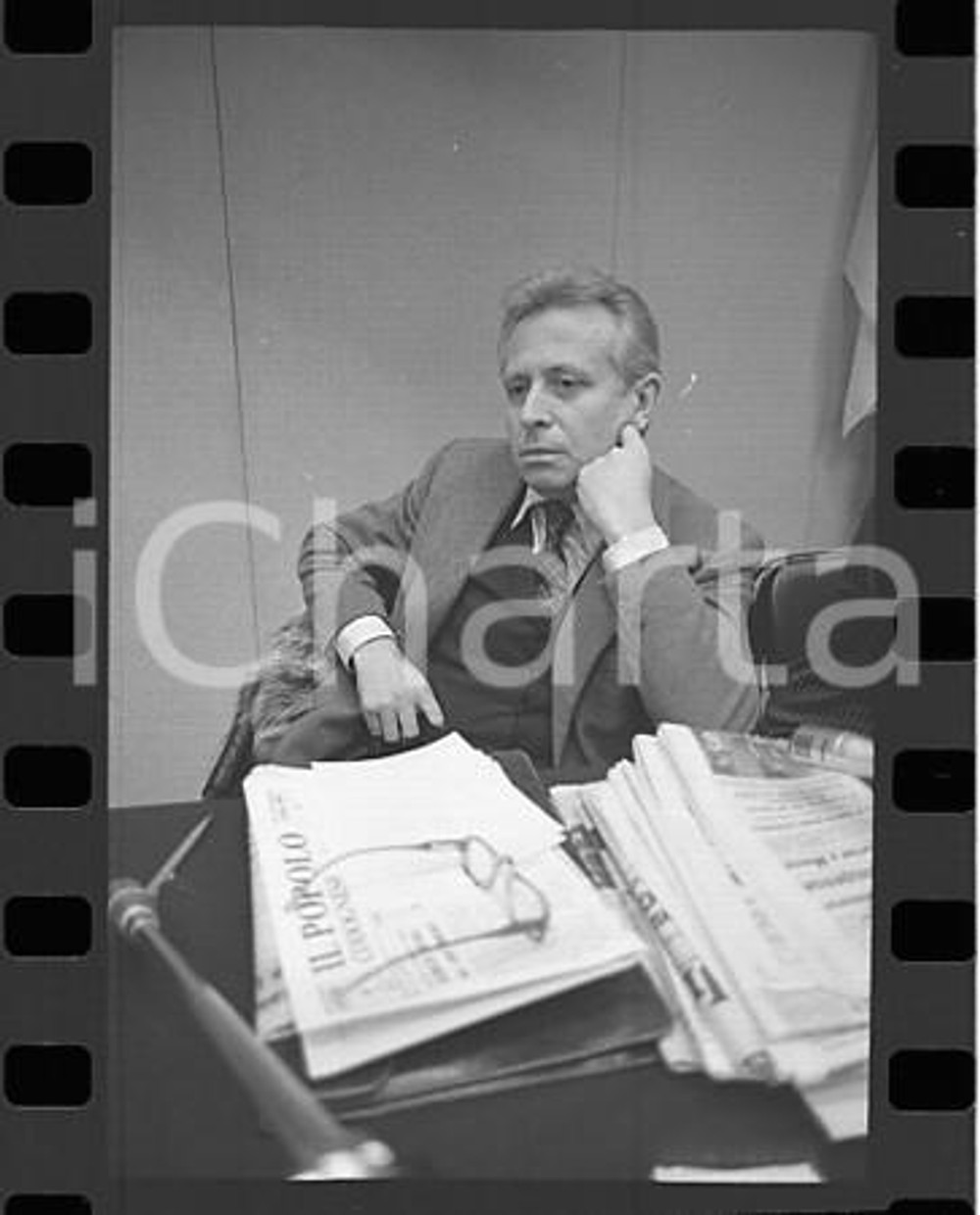 35mm NEGATIVO ORIGINALE*1984 PRE CONGRESSO DC Luigi GRANELLI Tavolo presidenza 2