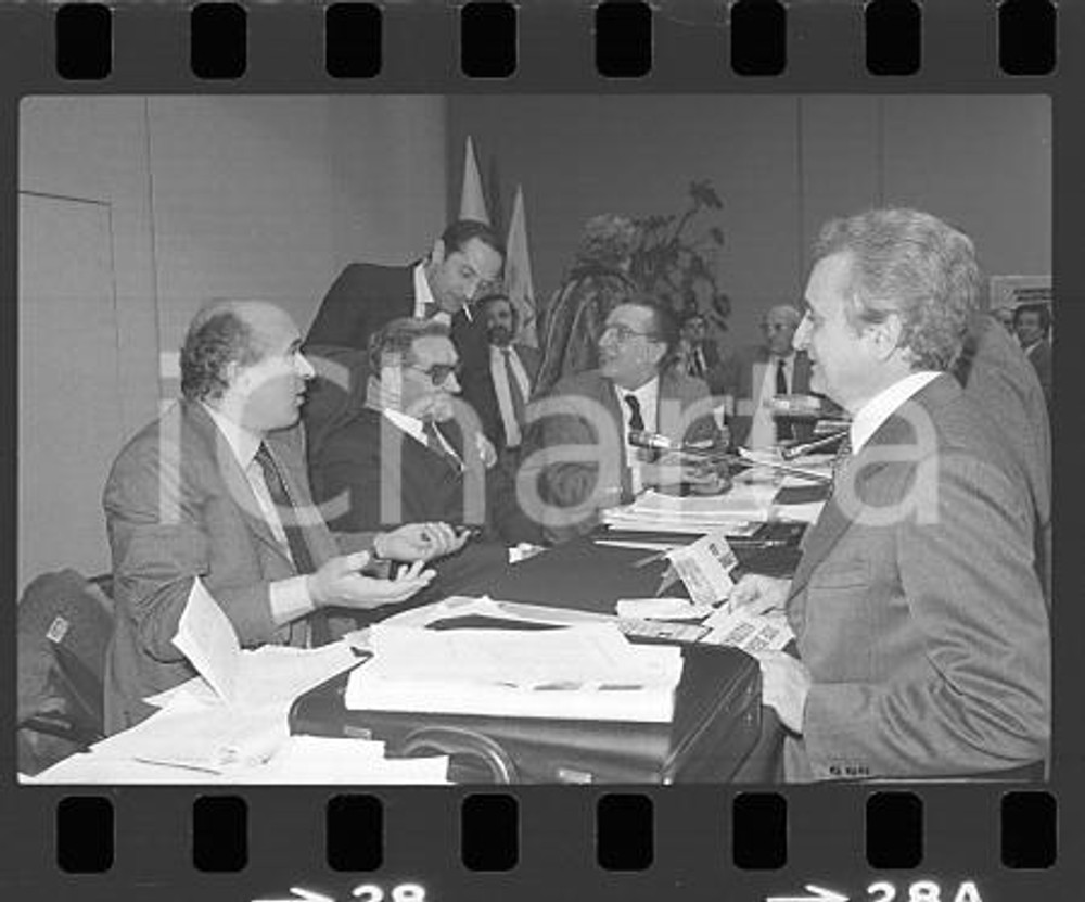 35mm NEGATIVO ORIGINALE*1984  PRE CONGRESSO DC Ciriaco DE MITA Giuseppe GUZZETTI