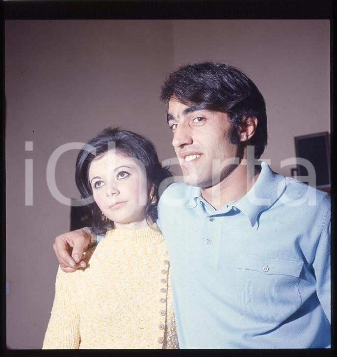 6X6cm NEGATIVO ORIGINALE*1970ca COSTUME Pietro ANASTASI con Anna BIANCHI *