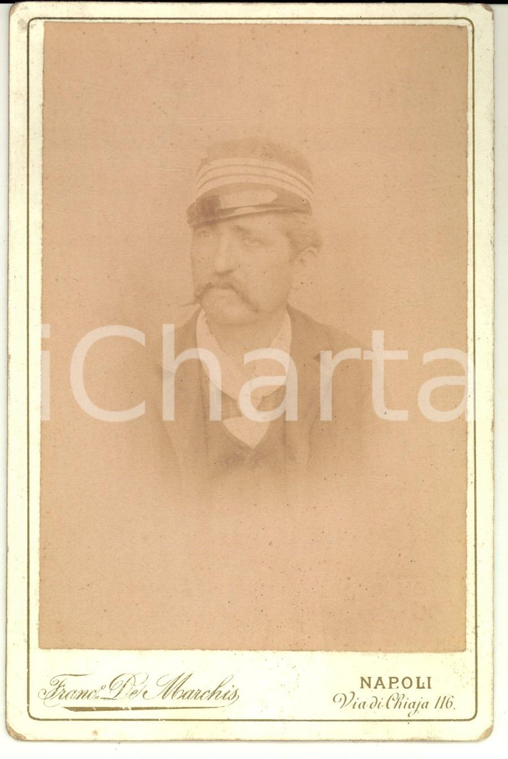 1890 ca NAPOLI Ritratto maschile in divisa *Foto Francesco DE MARCHIS 11x17