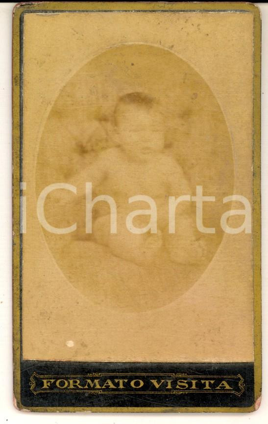 1890 ca NAPOLI Ritratto di neonato seduto *Foto Salvatore TUTINO CDV