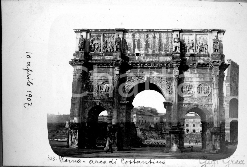 1907 ROMA Arco di Costantino * Foto cartolina animata NV 