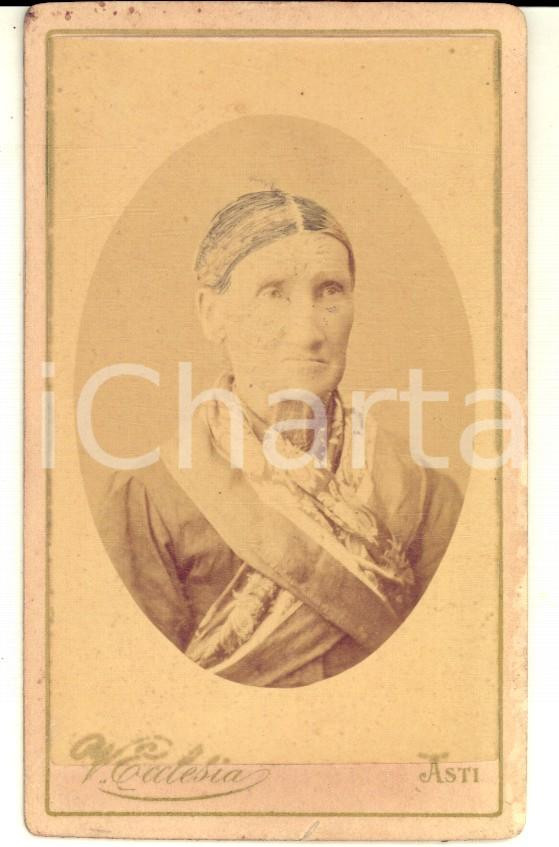 1915 ca ASTI Ritratto di donna con foulard a fiori *Foto Vittorio ECCLESIA CDV