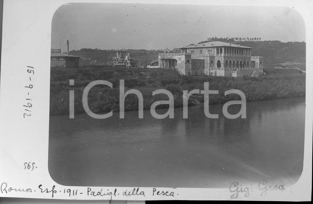 settembre 1912 ROMA Padiglione della pesca abbandonato dopo ESPOSIZIONE del 1911 Fotografia d'epoca, in formato cartolina postale.Non viaggiataCONDIZIONI: G  NOTA BENE: TUTTI I DIRITTI RISERVATI;E' VIETATA LA RIPRODUZIONE    originale e autentica 1