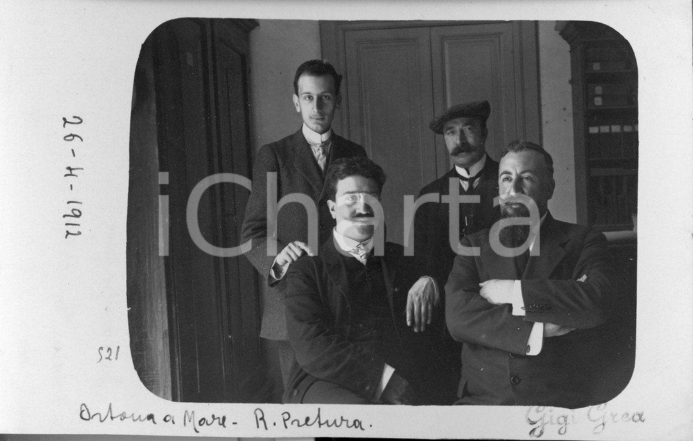 1912 ORTONA Funzionari della Regia Pretura * Fotocartolina *Rarissima