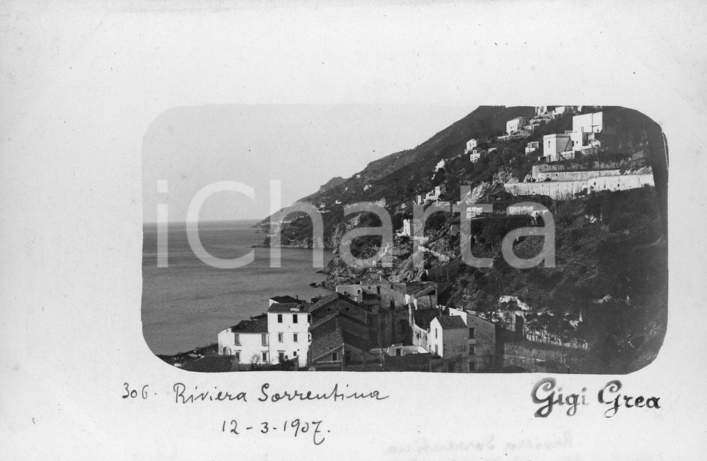 1907 RIVIERA SORRENTINA Scorcio particolare artistico ***Fotocartolina