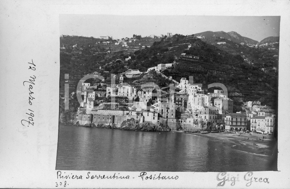 1907 RIVIERA SORRENTINA Scorcio di POSITANO *Fotocartolina