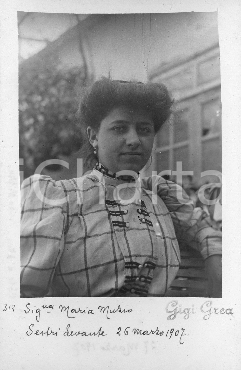 1907 SESTRI LEVANTE Fotoritratto della signorina MARIA MUZIO