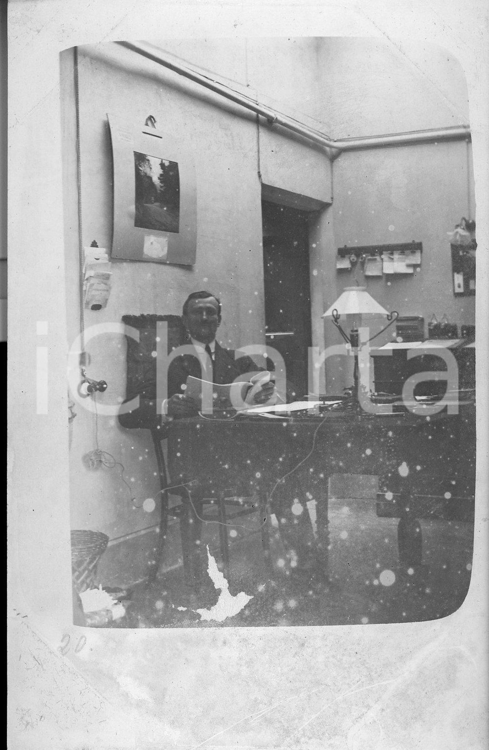 1915 ROMA Fratelli Spierer Pile Elettriche Funzionario *DANNEGGIATA LEGGASI BENE