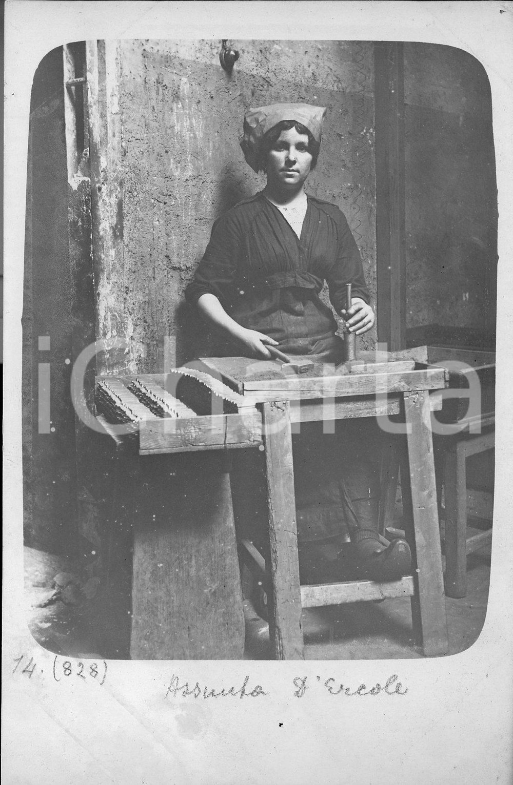 1915 ROMA Fratelli Spierer Pile Elettriche *L'operaia ASSUNTA D'ERCOLE