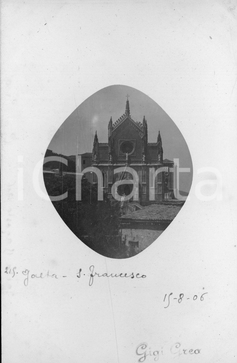 1906 GAETA Facciata del Tempio di San Francesco *Fotocartolina