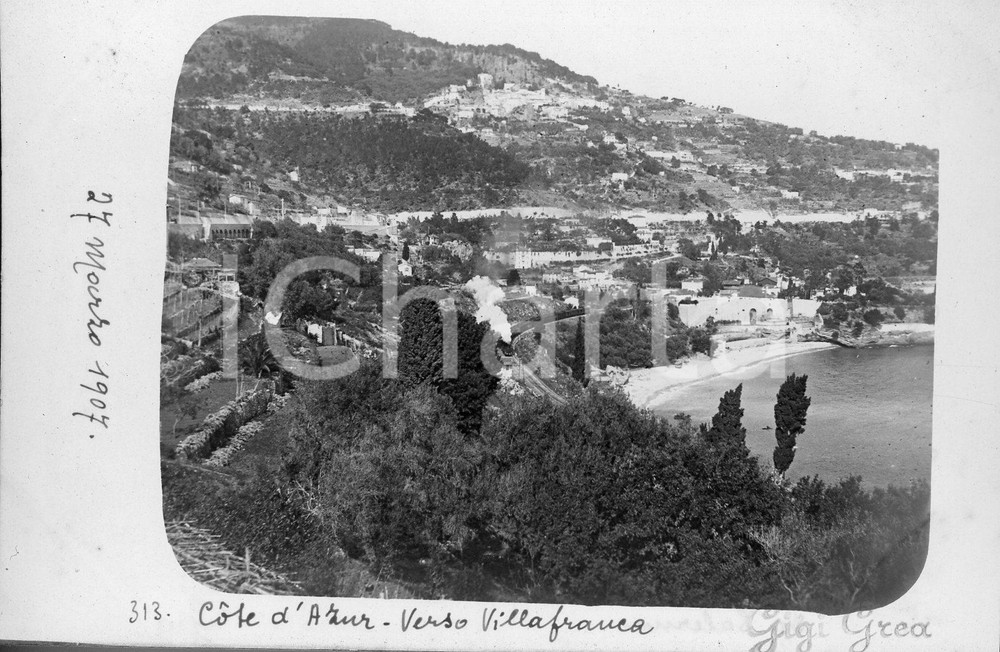 1907 Côte d'Azur verso Villefranche sur Mer *Fotocartolina