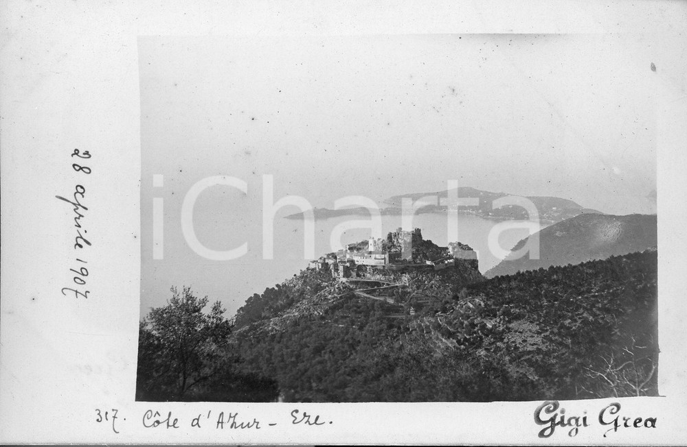 1907 Côte d'Azur veduta di EZE *Fotocartolina