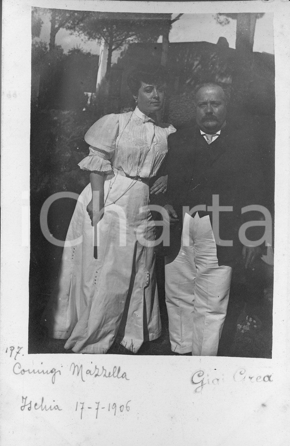 1906 ISCHIA Ritratto dei coniugi Mazzella *Fotocartolina