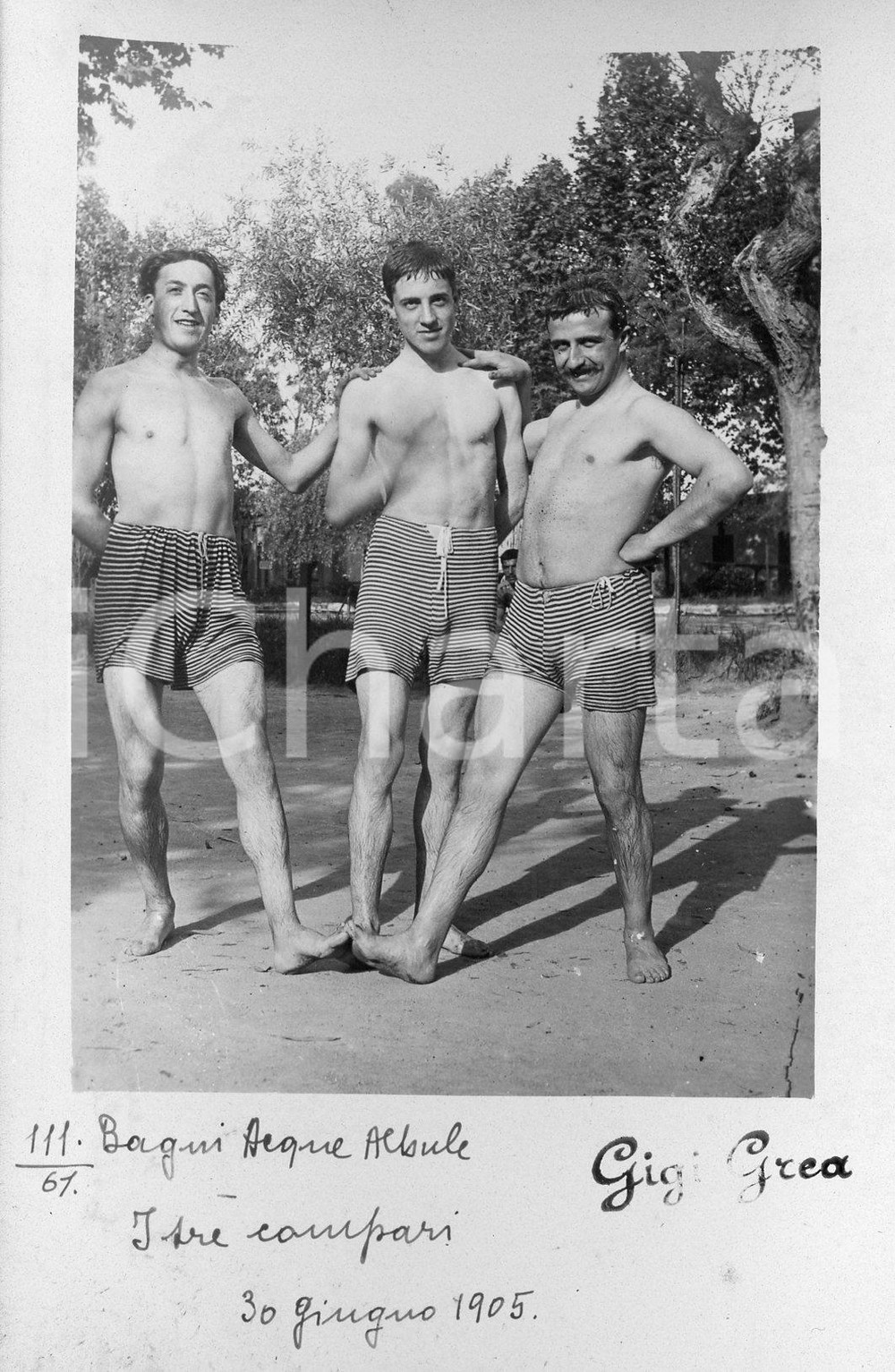 1905 ROMA Amici alle ACQUE ALBULE *Fotocartolina
