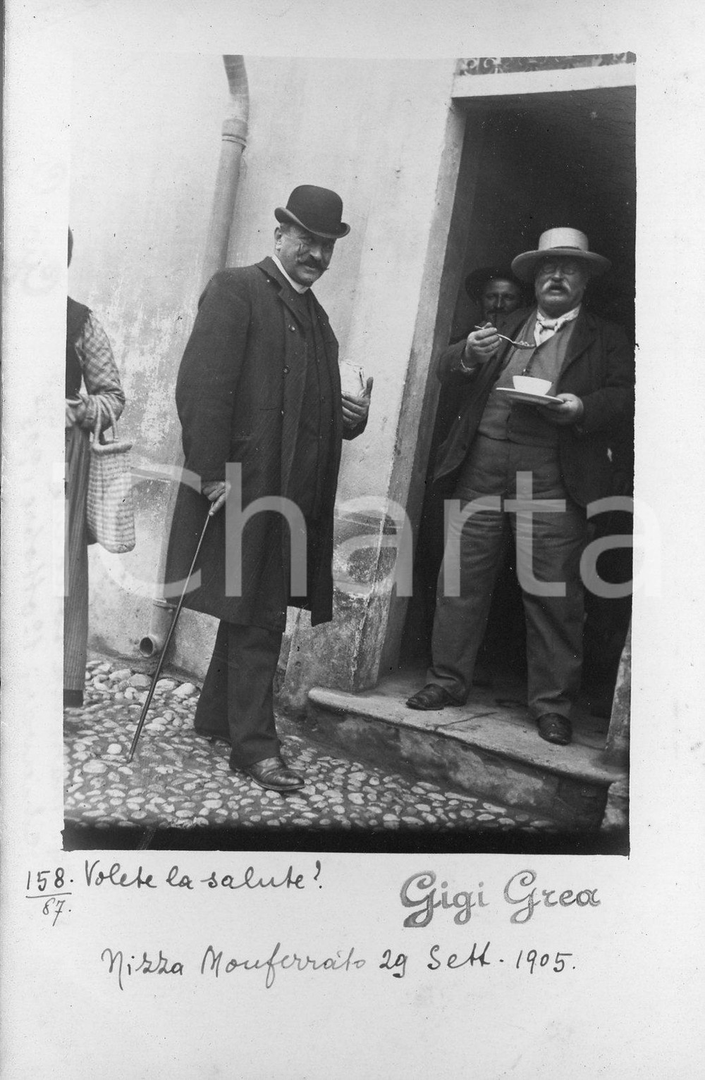1905 NIZZA MONFERRATO Volete la salute? *Fotocartolina curiosa