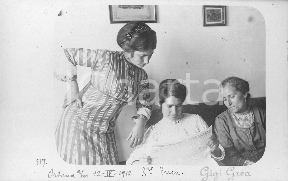 1912 ORTONA Ritratto della signore PUCA *Fotocartolina