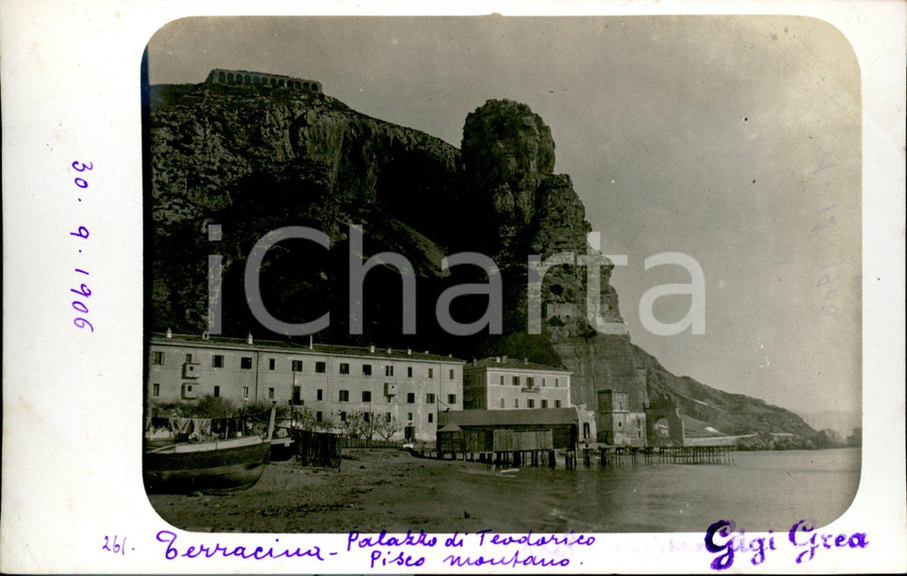 1906 TERRACINA Palazzo di Teodorico Pisco Montano *Fotocartolina