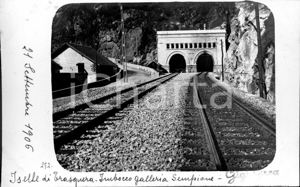 1906 ISELLE DI TRASQUERA Imbocco Galleria del Sempione *Fotocartolina