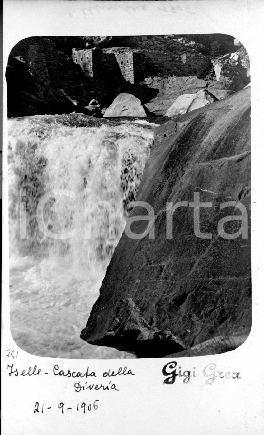 1906 ISELLE DI TRASQUERA Cascata della Diveria *Fotocartolina