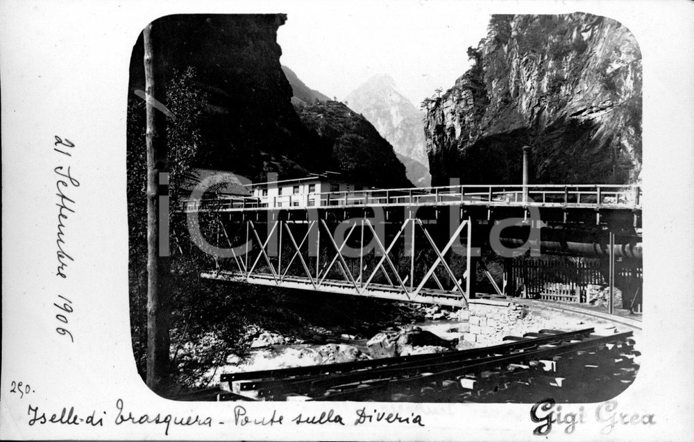 1906 ISELLE DI TRASQUERA Ponte sulla Diveria *Fotocartolina