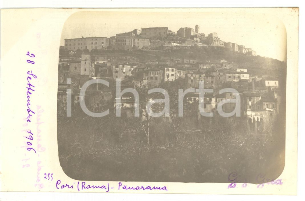 1906 CORI (LT) Veduta panoramica del paese *Fotocartolina
