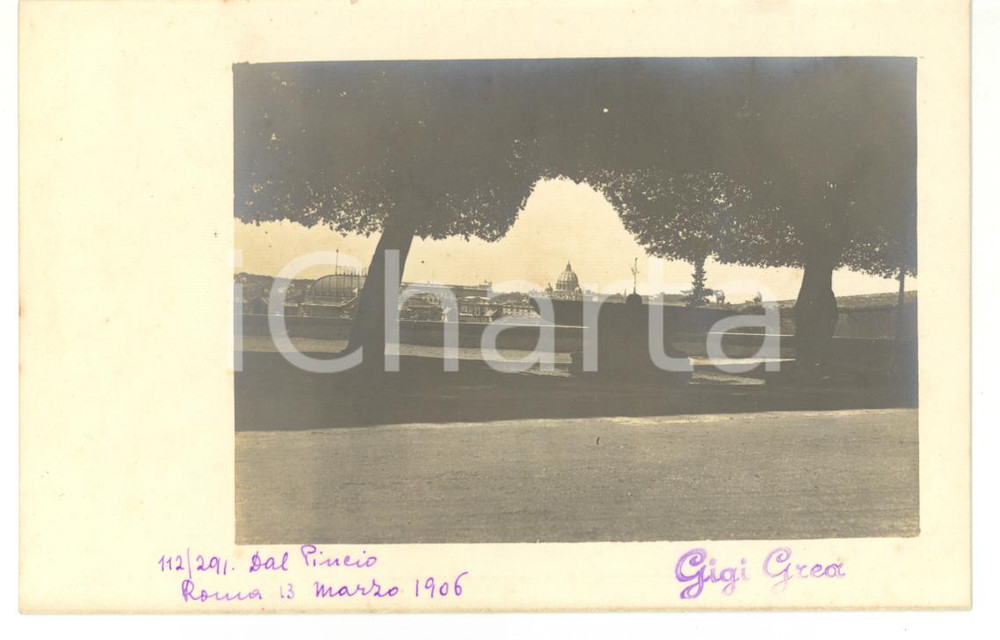 1906 ROMA Scorcio con Cupola di San Pietro *Fotocartolina
