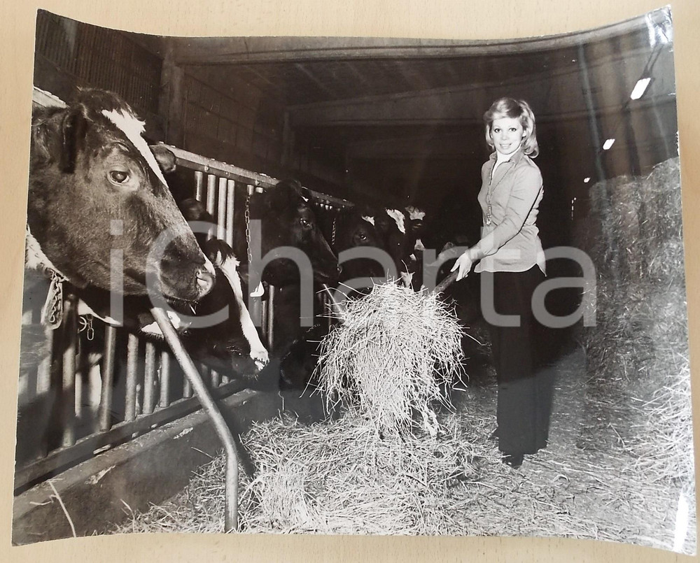 1970 ca COSTUME Soprano Mirella FRENI in una fattoria (1) Foto 40x30 cm