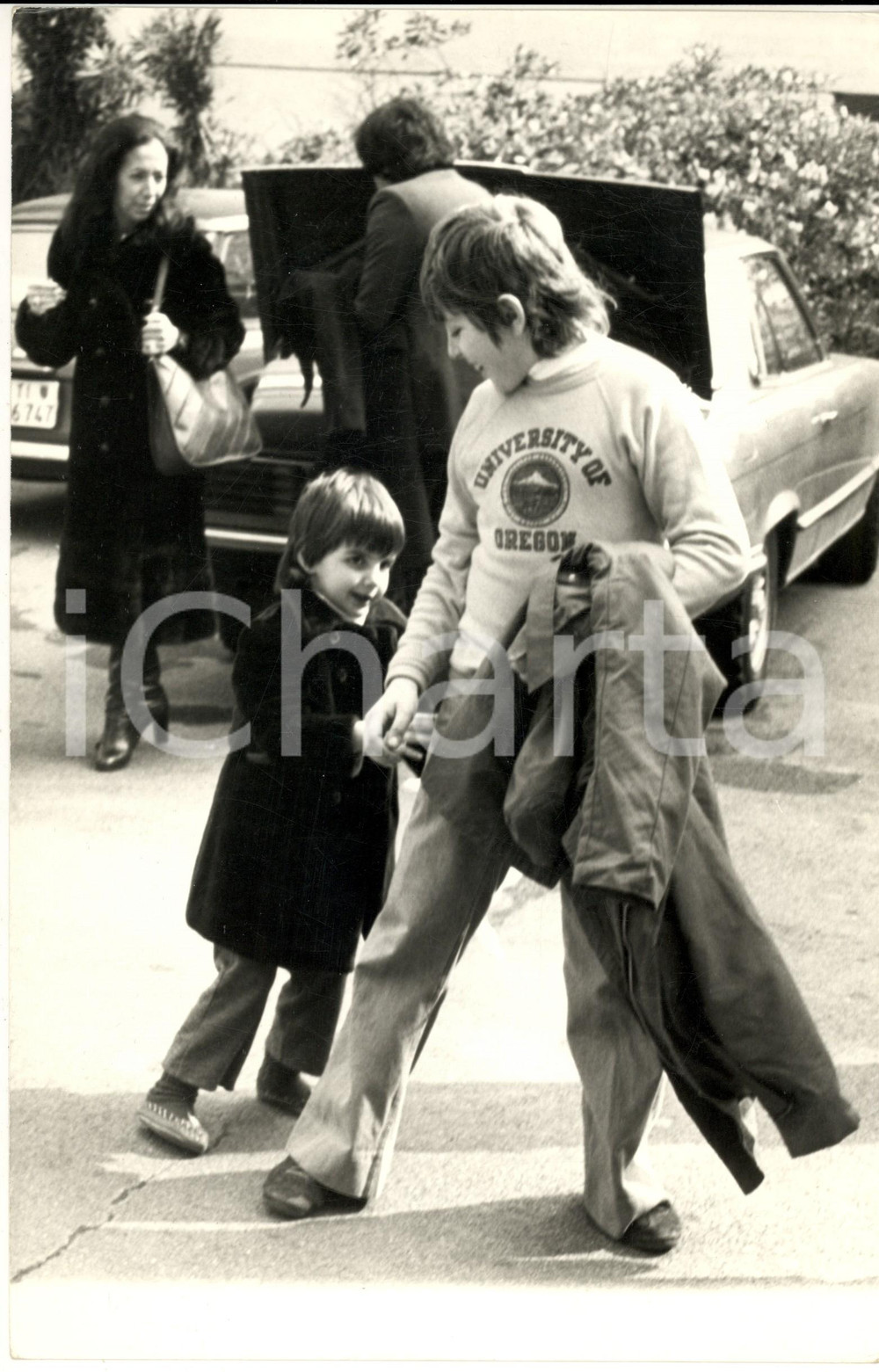 1975 ca SVIZZERA Massimiliano PANI con la sorella Benedetta MAZZINI (2) Foto 