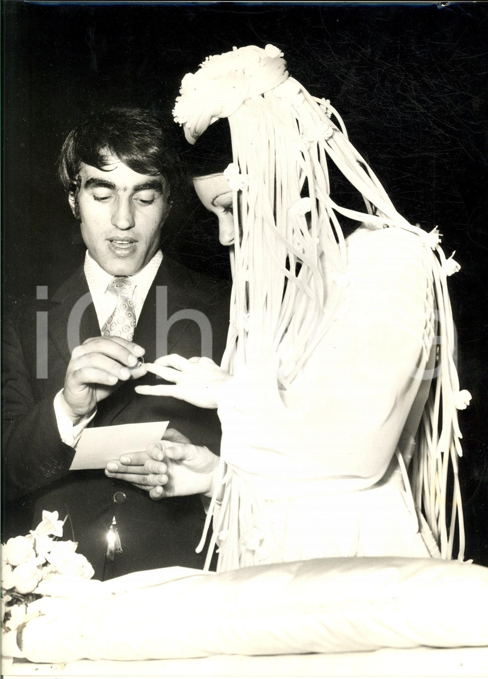 1970 ca COSTUME Nozze calciatore Pietro ANASTASI e Anna BIANCHI (4) *Foto 22x30