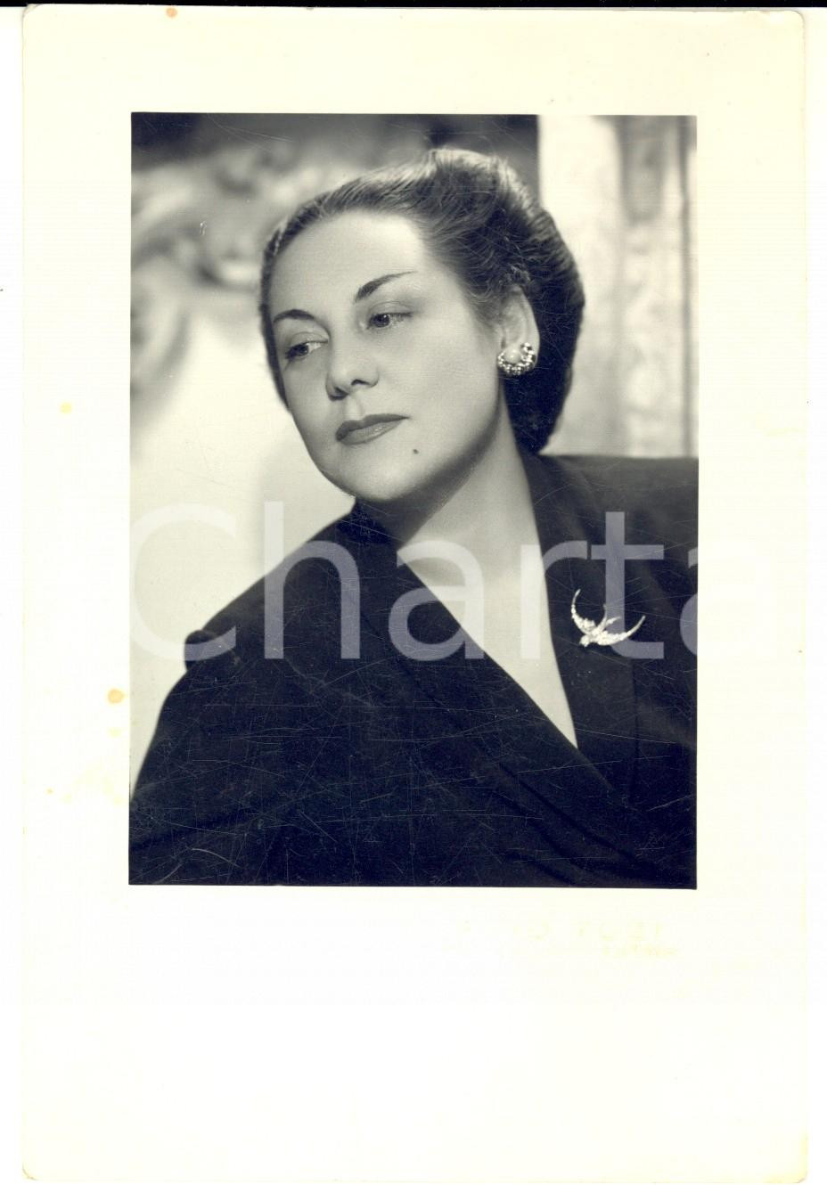 1947 PARMA Ritratto di donna con spilla a rondine *Foto TOSI 12x16 cm