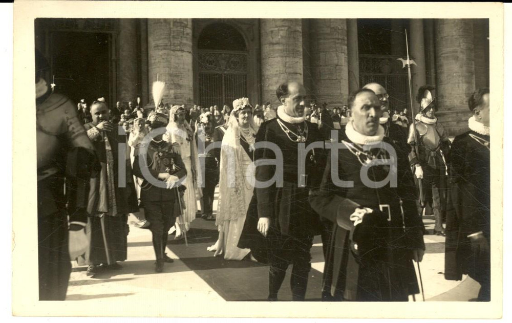 1929 ROMA Piazza San Pietro - Visita dei Reali d'Italia al Pontefice - Foto