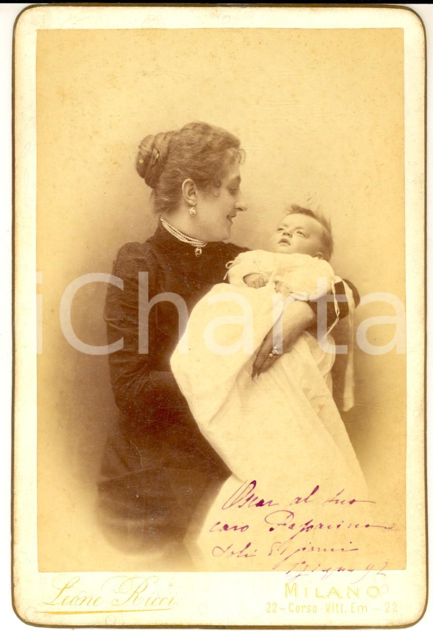 1892 MONZA Oscar ULRICH BANSA a 81 giorni con la madre *Foto Leone RICCI